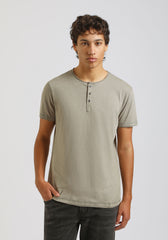 T-shirt collo serafino|Colore:Grigio medio
