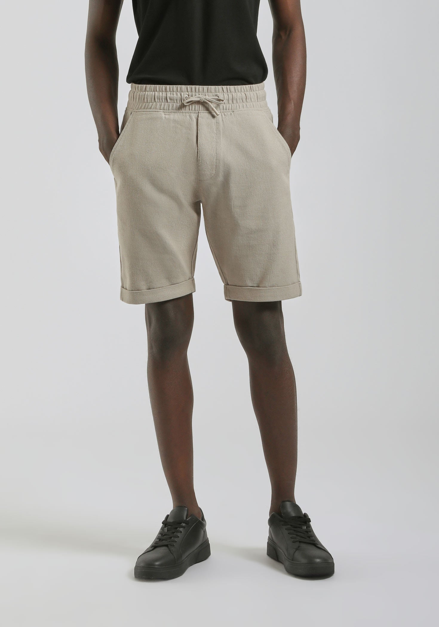 Bermuda in felpa misto cotone|Colore:Sabbia