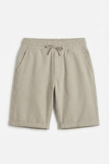 Bermuda in felpa misto cotone|Colore:Sabbia