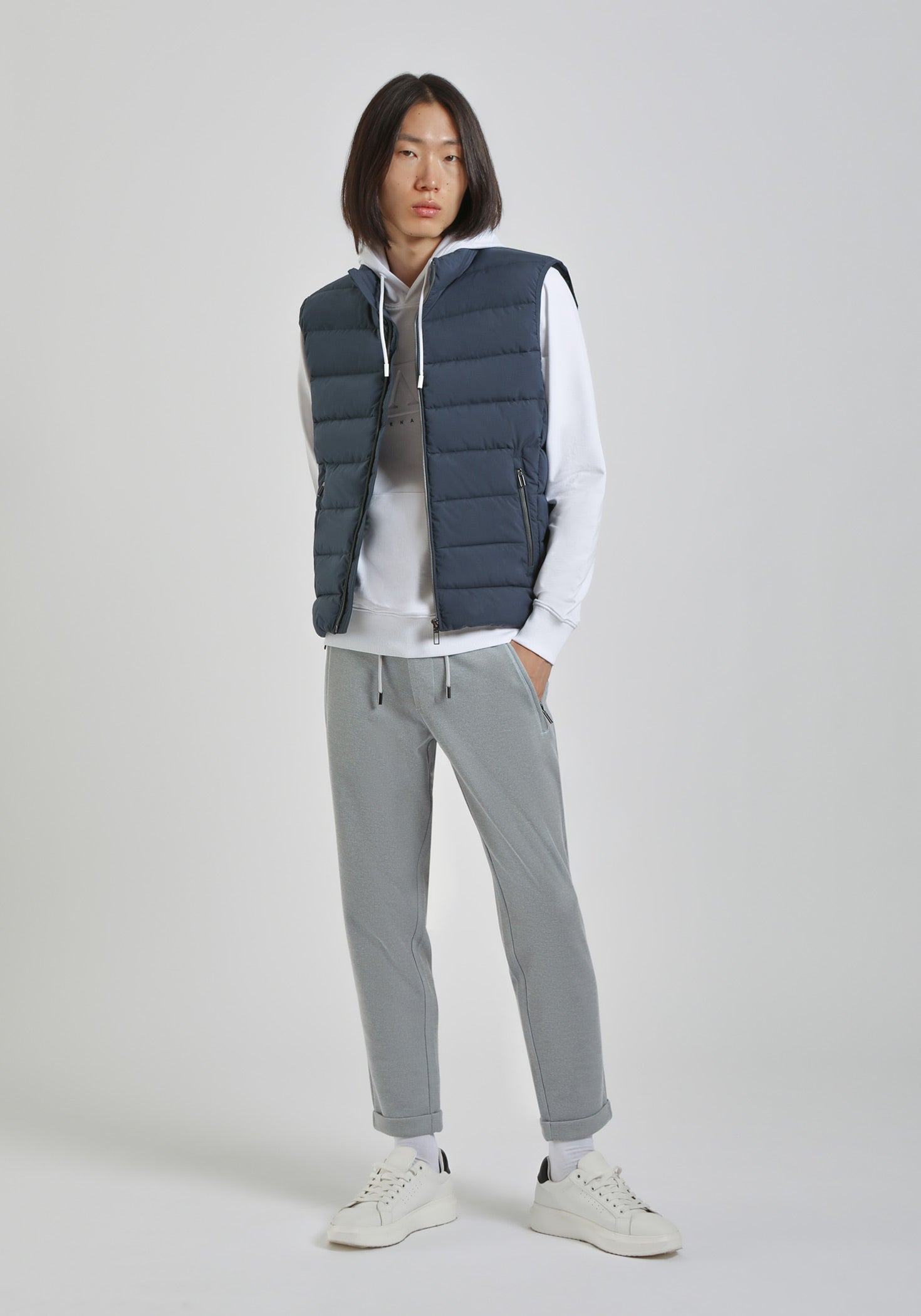 Smanicato imbottito in tessuto tecnico|Colore:Indaco