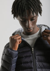 Giubbotto imbottito con cappuccio|Colore:Blue