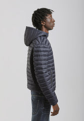 Giubbotto imbottito con cappuccio|Colore:Blue