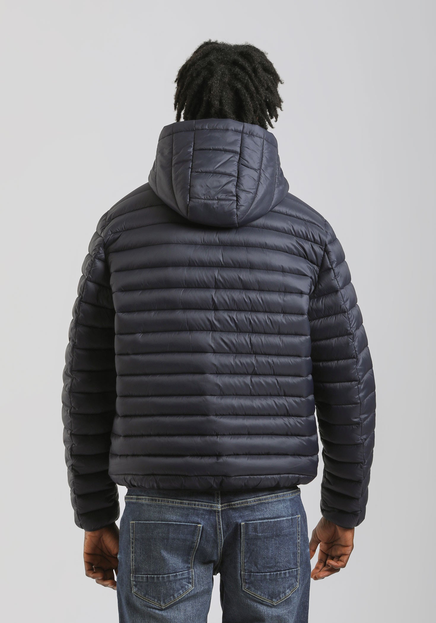 Giubbotto imbottito con cappuccio|Colore:Blue