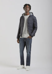 Giubbotto imbottito con cappuccio|Colore:Blue