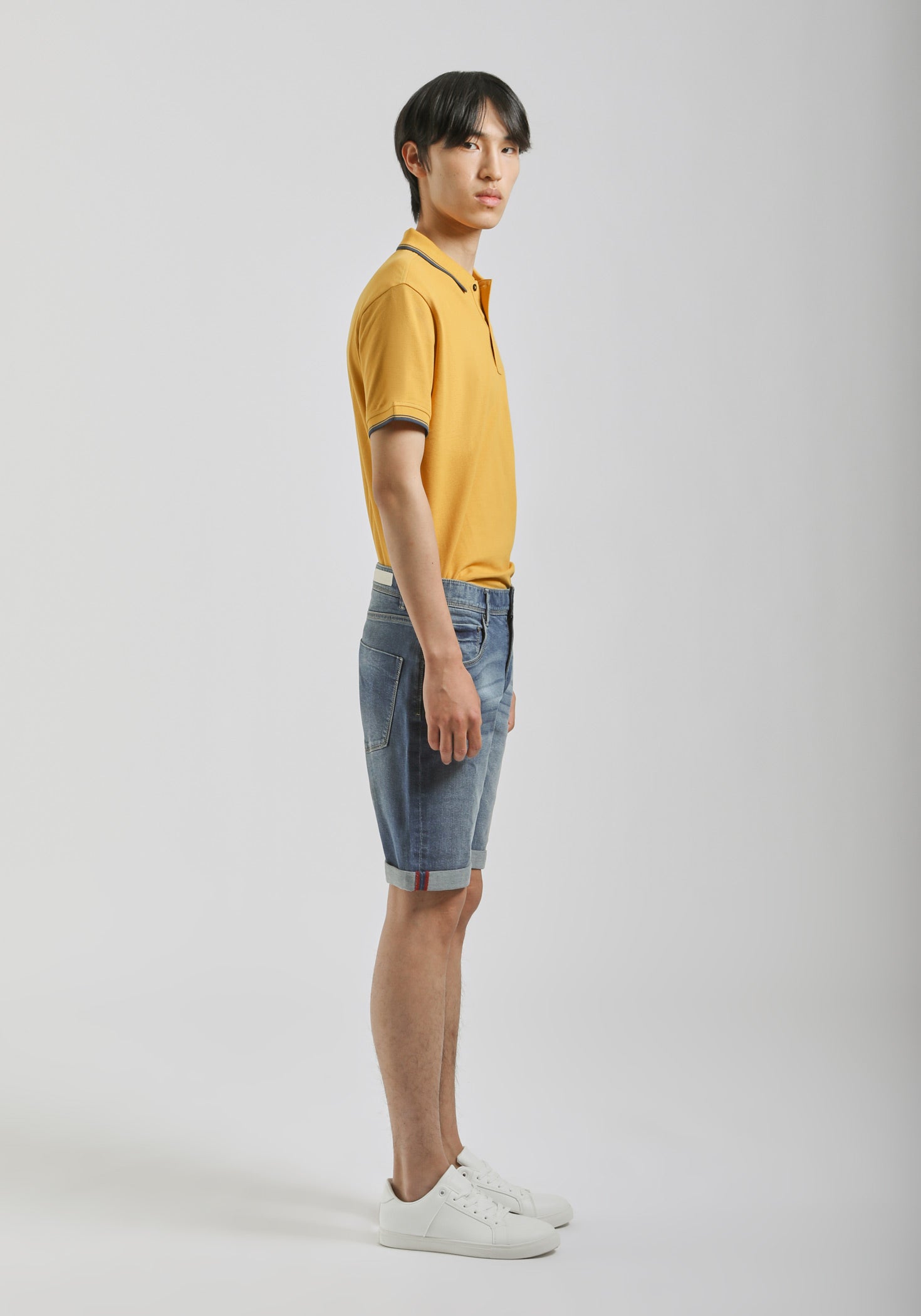 Bermuda di jeans slim fit|Colore:Jeans