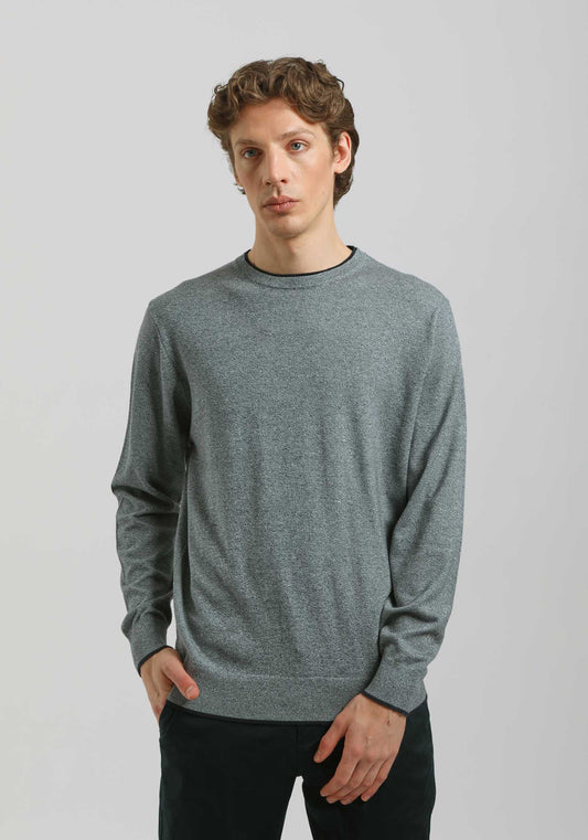 Maglia girocollo doppio collo|Colore:Navy tw