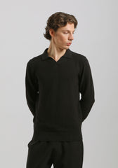 Polo manica lunga|Colore:Nero