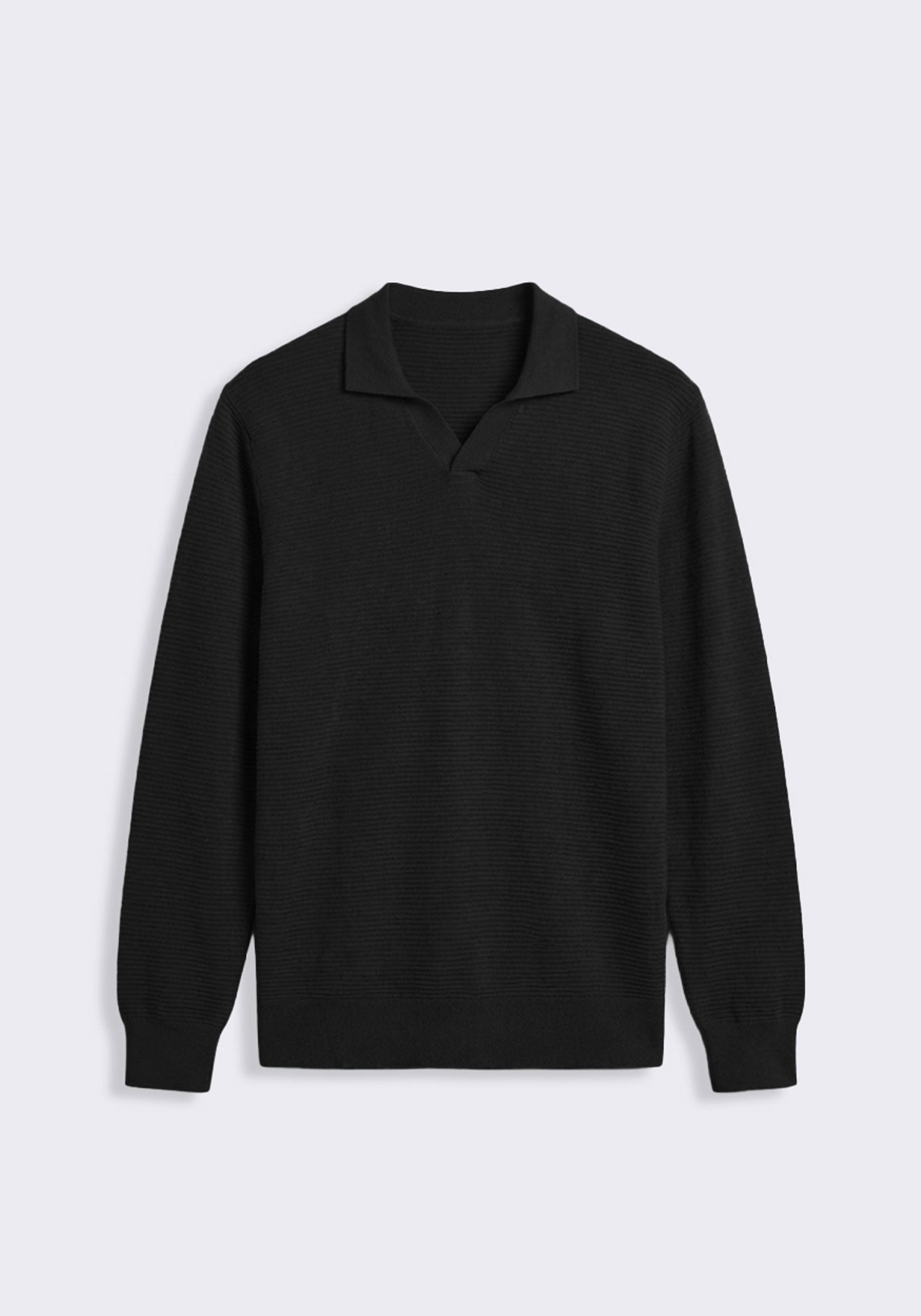 Polo manica lunga|Colore:Nero