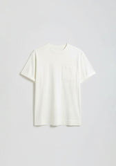 T-shirt effetto lavato con taschino|Colore:Off white