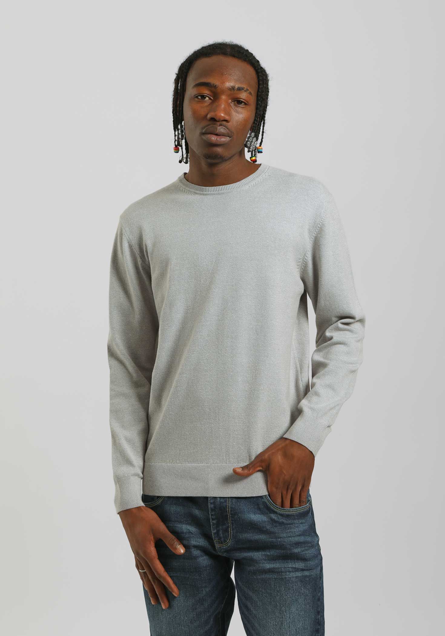 Maglia girocollo tinta unita|Colore:Ghiaccio tw