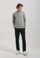 Maglia girocollo doppio collo|Colore:Grigio melange