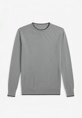 Maglia girocollo doppio collo|Colore:Grigio melange