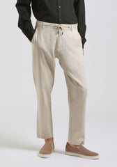 Pantaloni misto lino|Colore:Beige chiaro