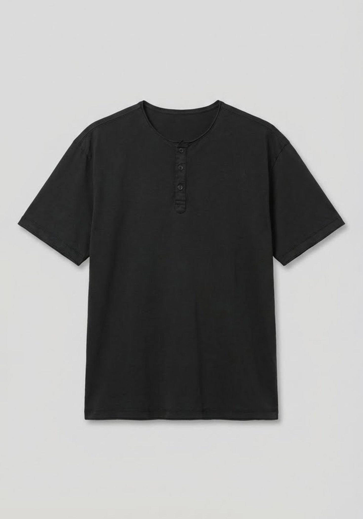 T-shirt collo serafino|Colore:Nero