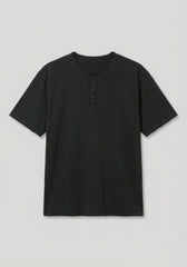 T-shirt collo serafino|Colore:Nero