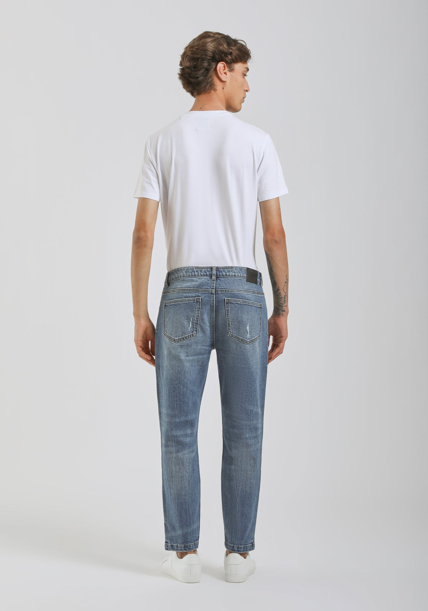 Jeans skinny fit con strappi|Colore:Jeans