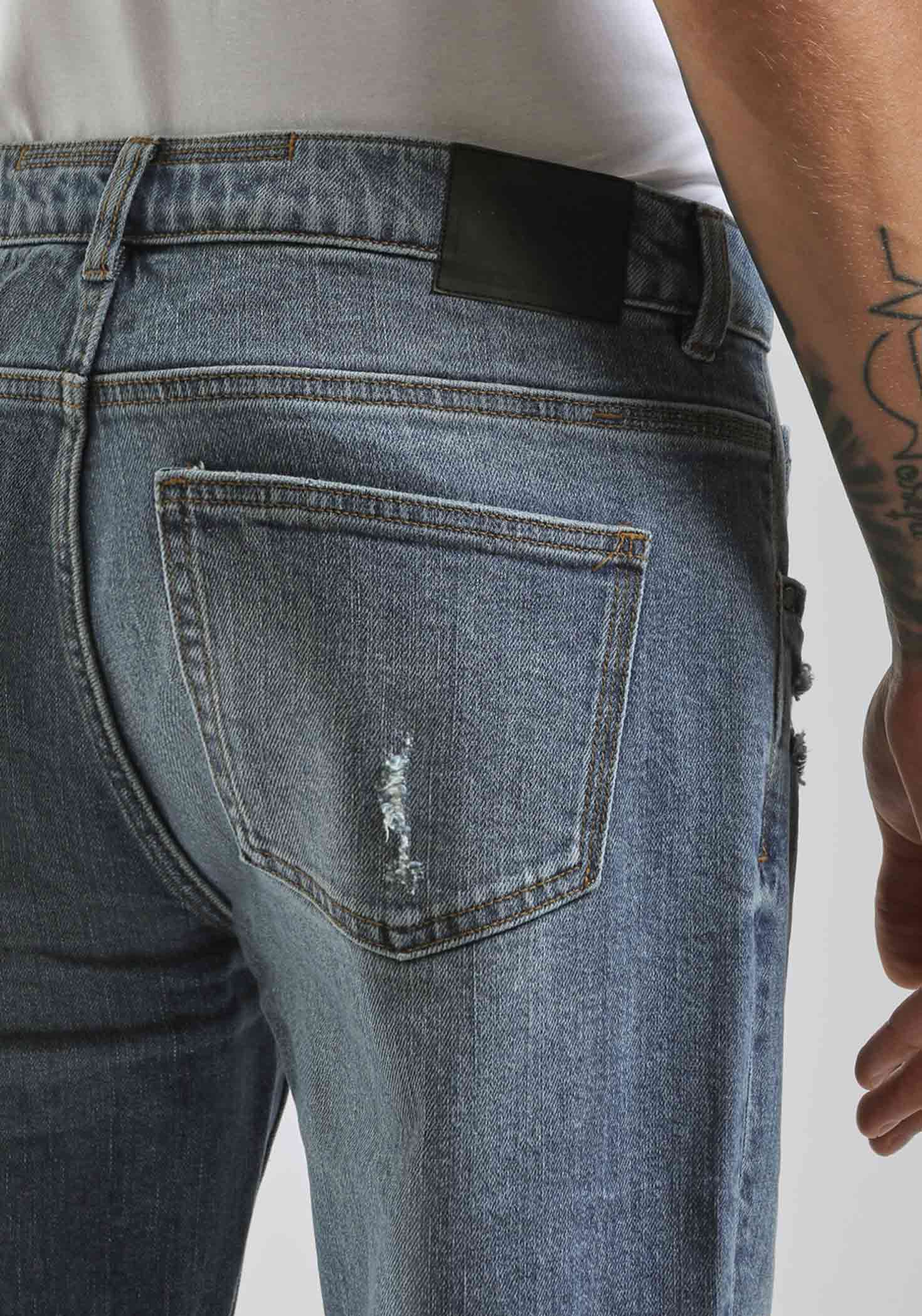 Jeans skinny fit con strappi|Colore:Jeans