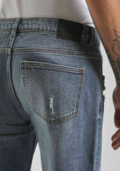 Jeans skinny fit con strappi|Colore:Jeans