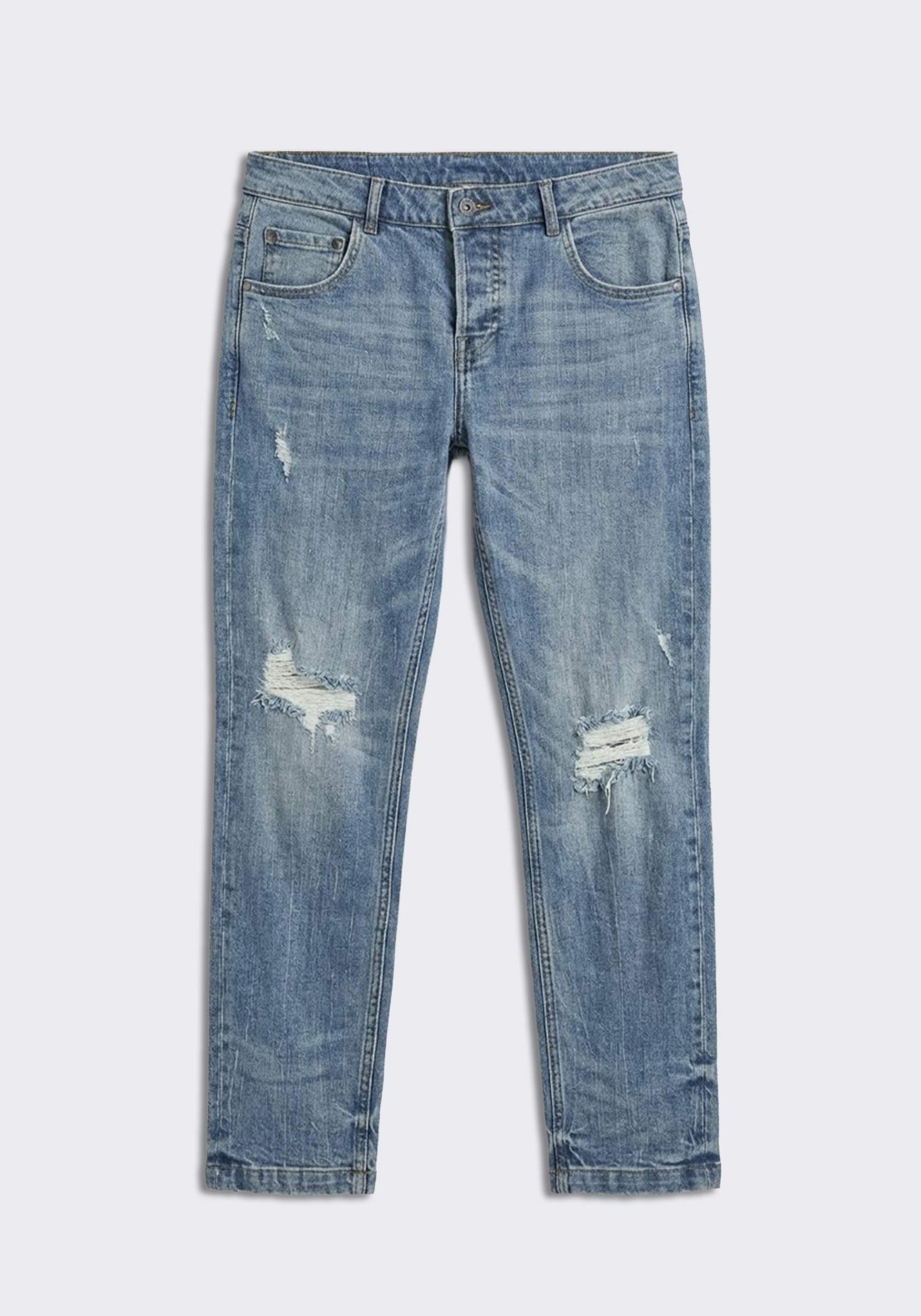 Jeans skinny fit con strappi|Colore:Jeans