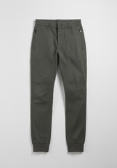 Pantaloni cargo con elastici alle caviglie|Colore:Verde scuro