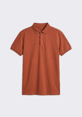 Polo con zip 100% cotone|Colore:Rame
