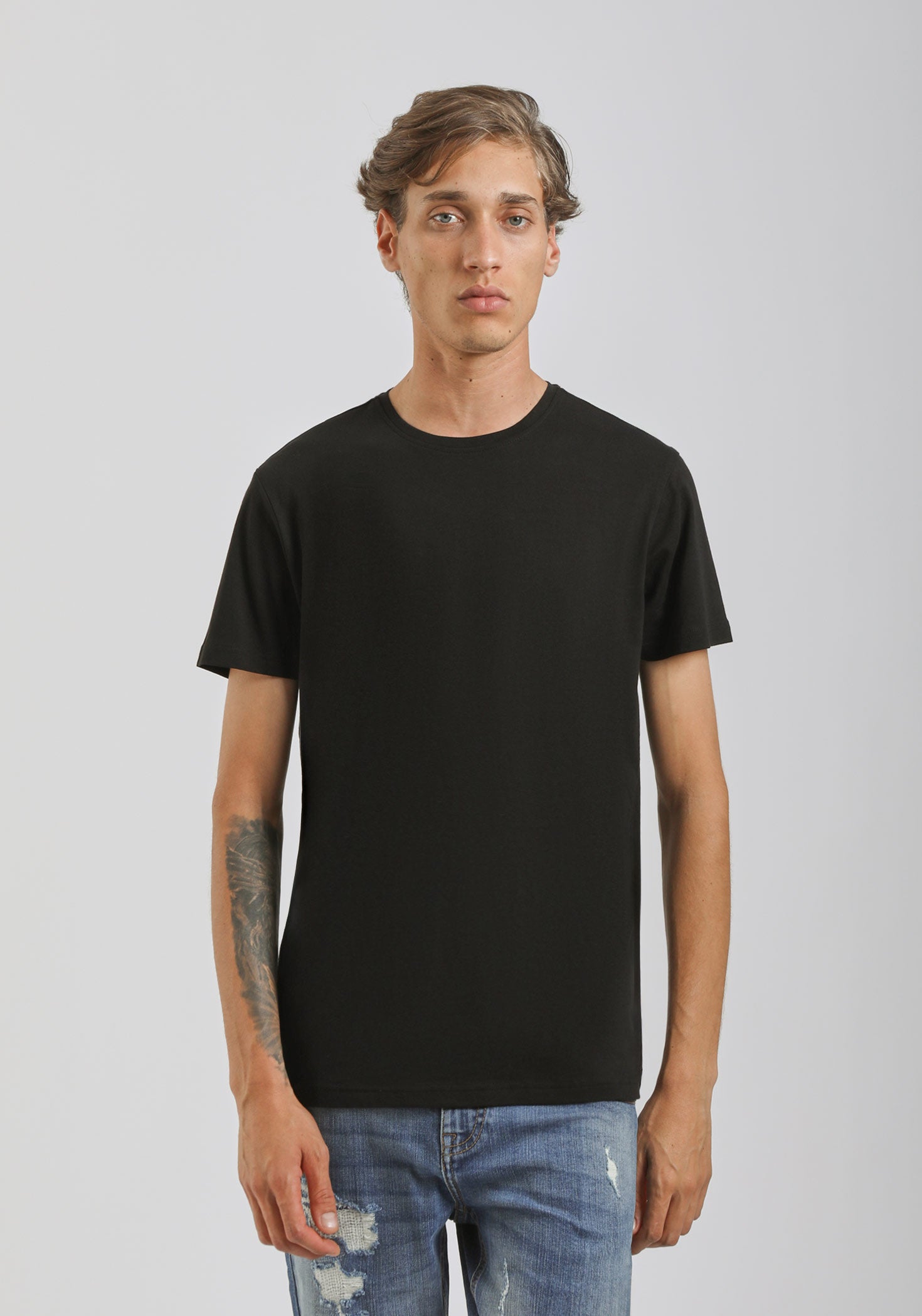 T-shirt basic 100% cotone|Colore:Nero