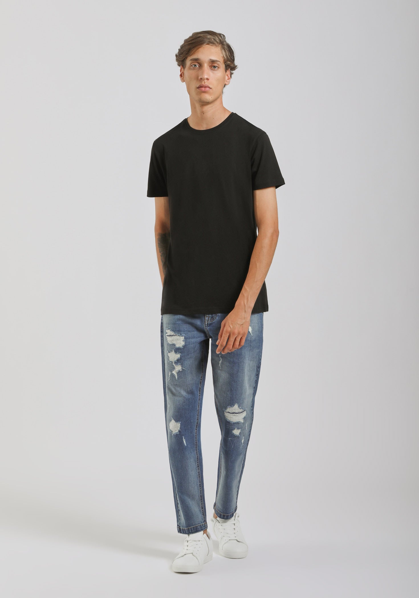 T-shirt basic 100% cotone|Colore:Nero