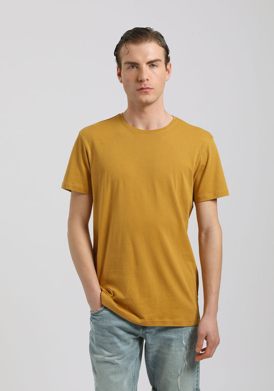 T-shirt basic 100% cotone|Colore:Ocra