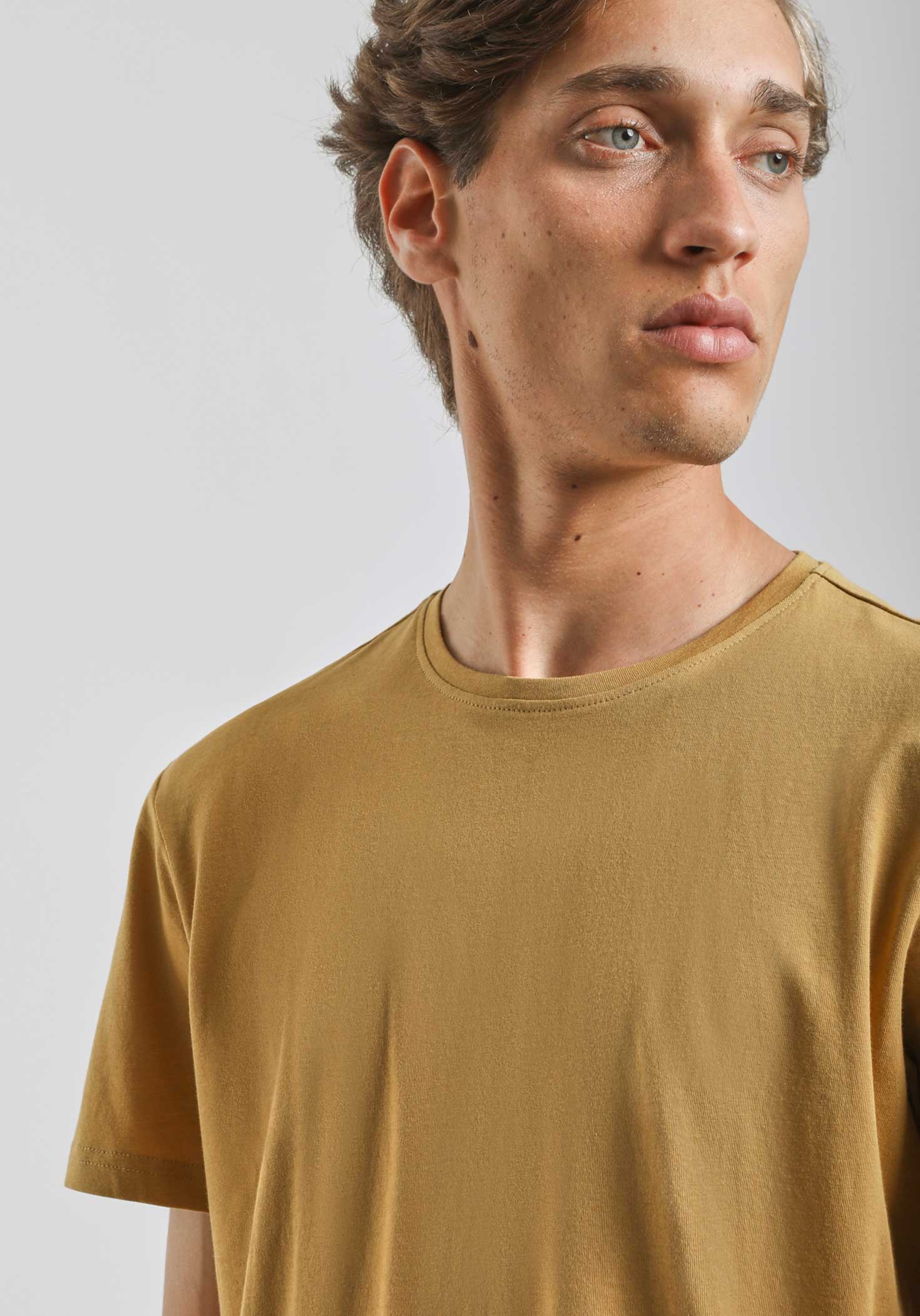 T-shirt basic 100% cotone|Colore:Ocra