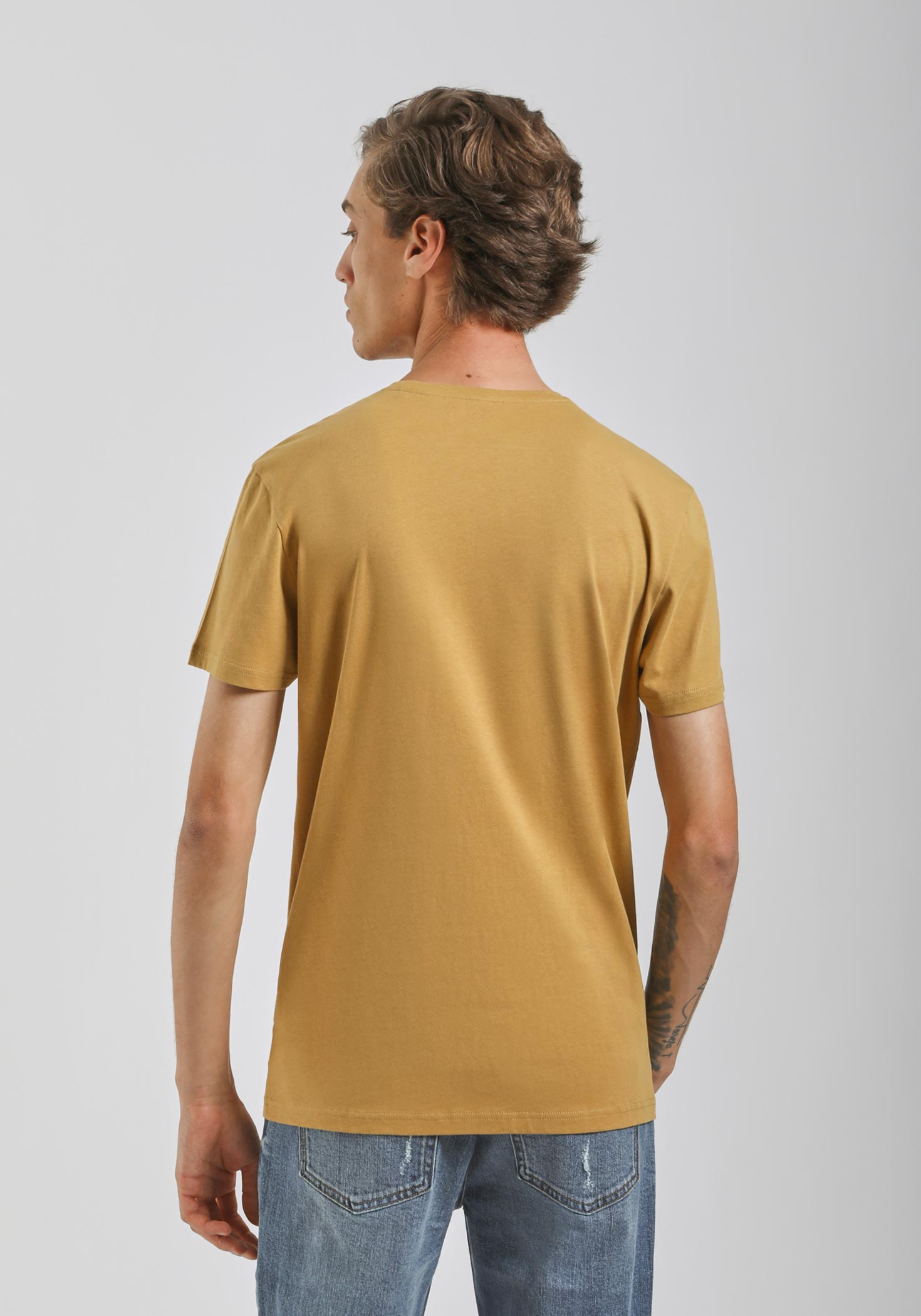 T-shirt basic 100% cotone|Colore:Ocra