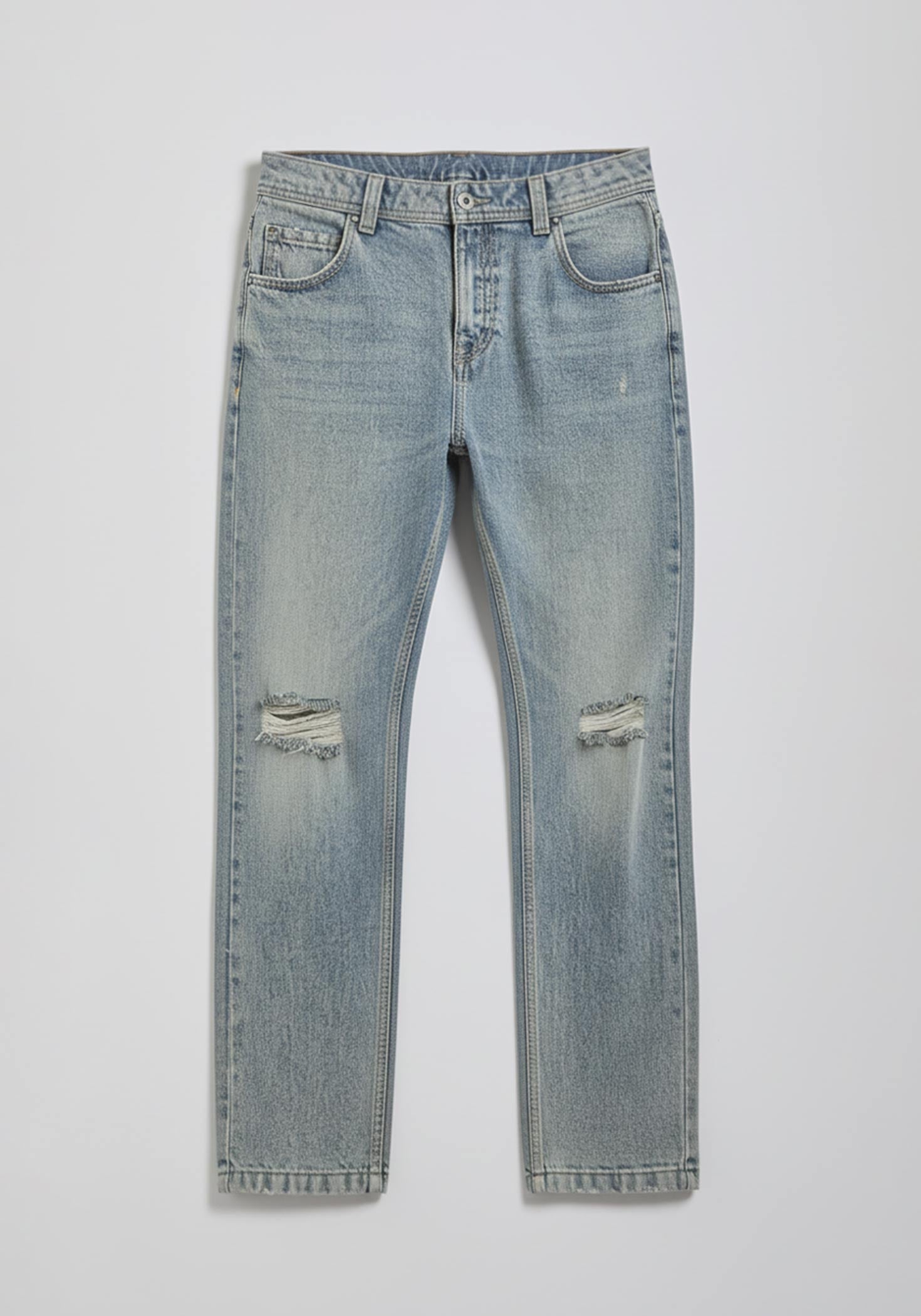 Jeans slim fit con strappi|Colore:Jeans