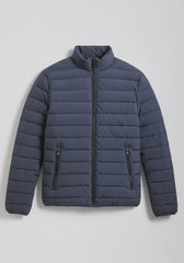 Giubbotto imbottito con collo lupetto|Colore:Indaco