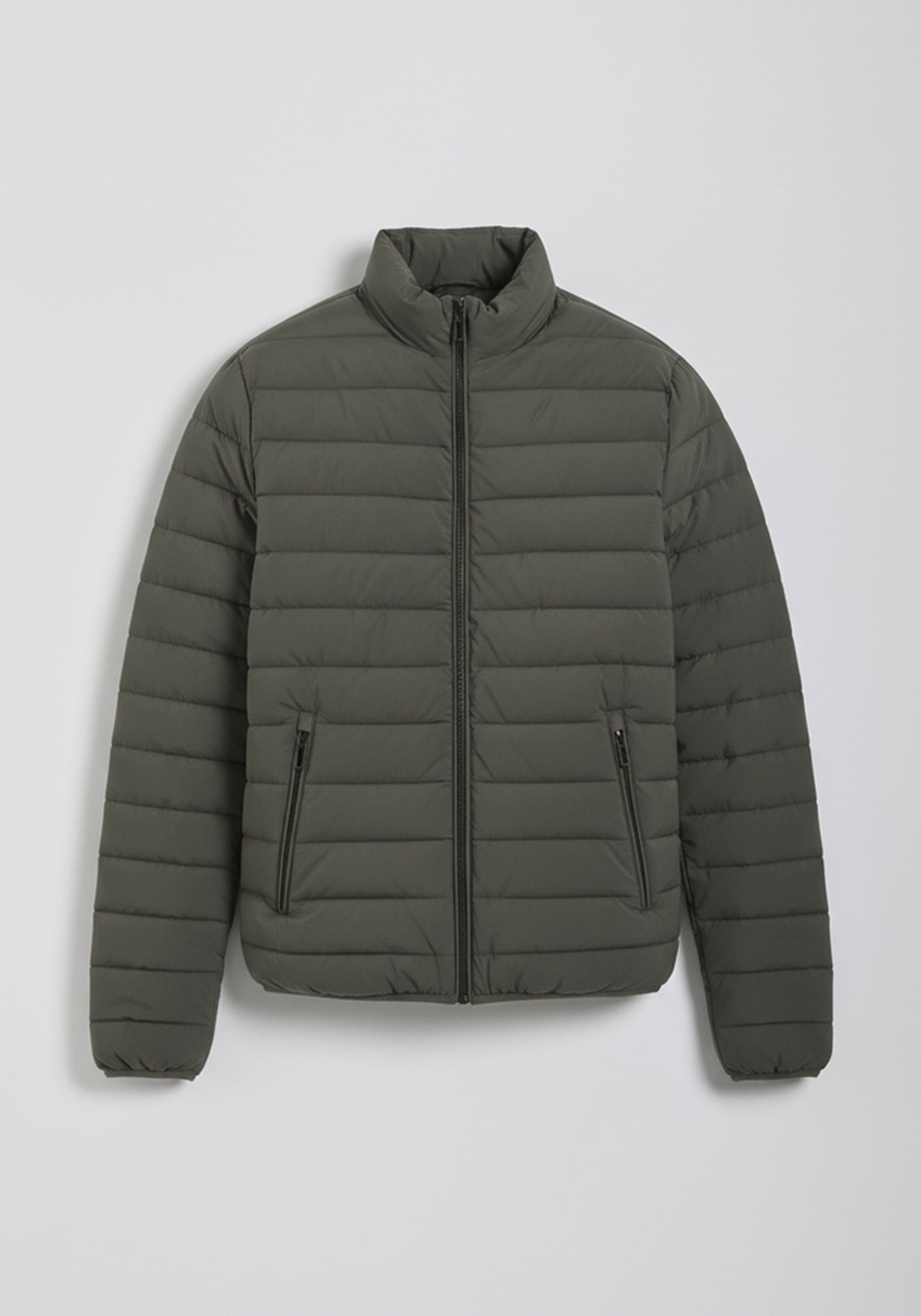 Giubbotto imbottito con collo lupetto|Colore:Militare