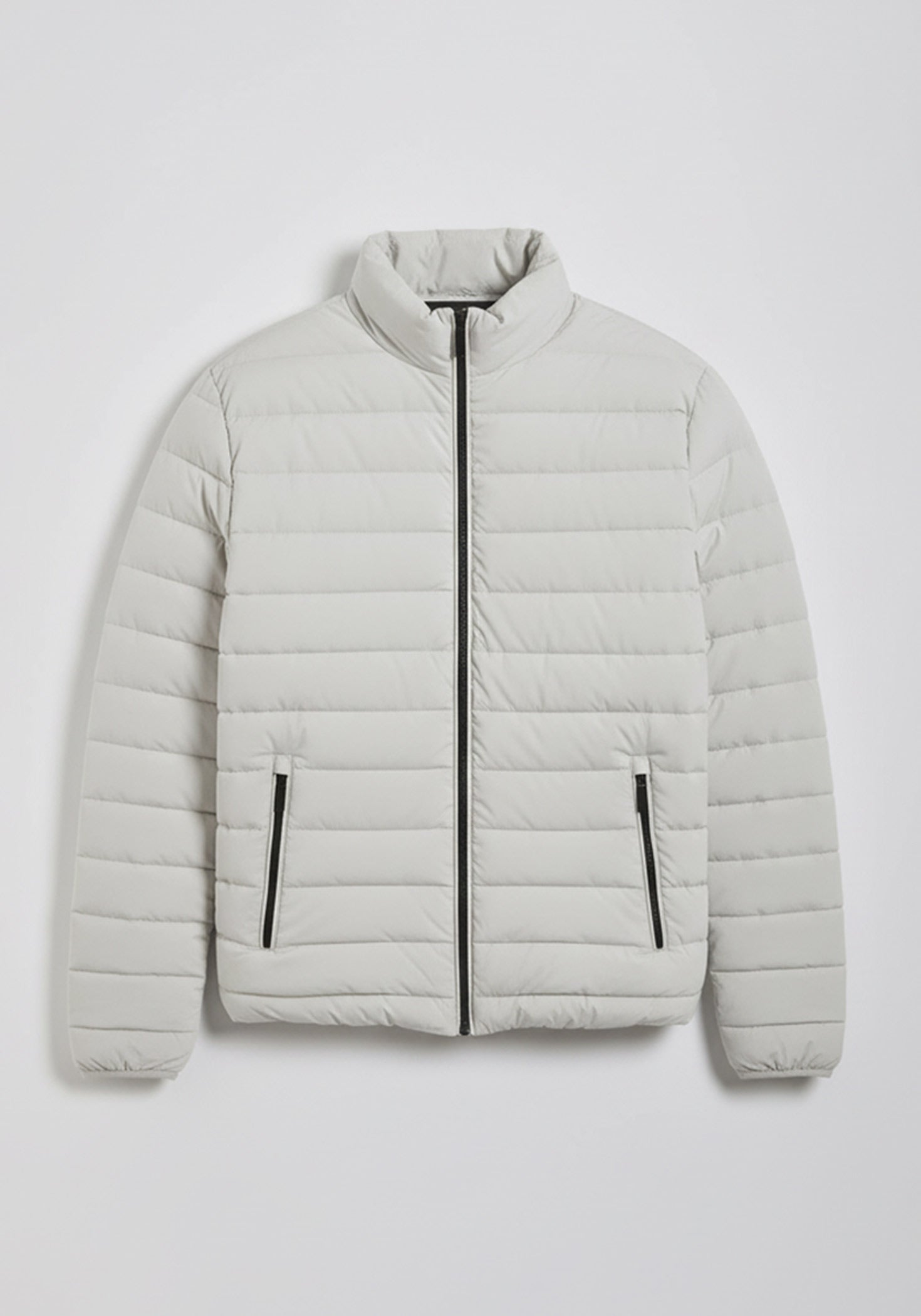 Giubbotto imbottito con collo lupetto|Colore:Off white