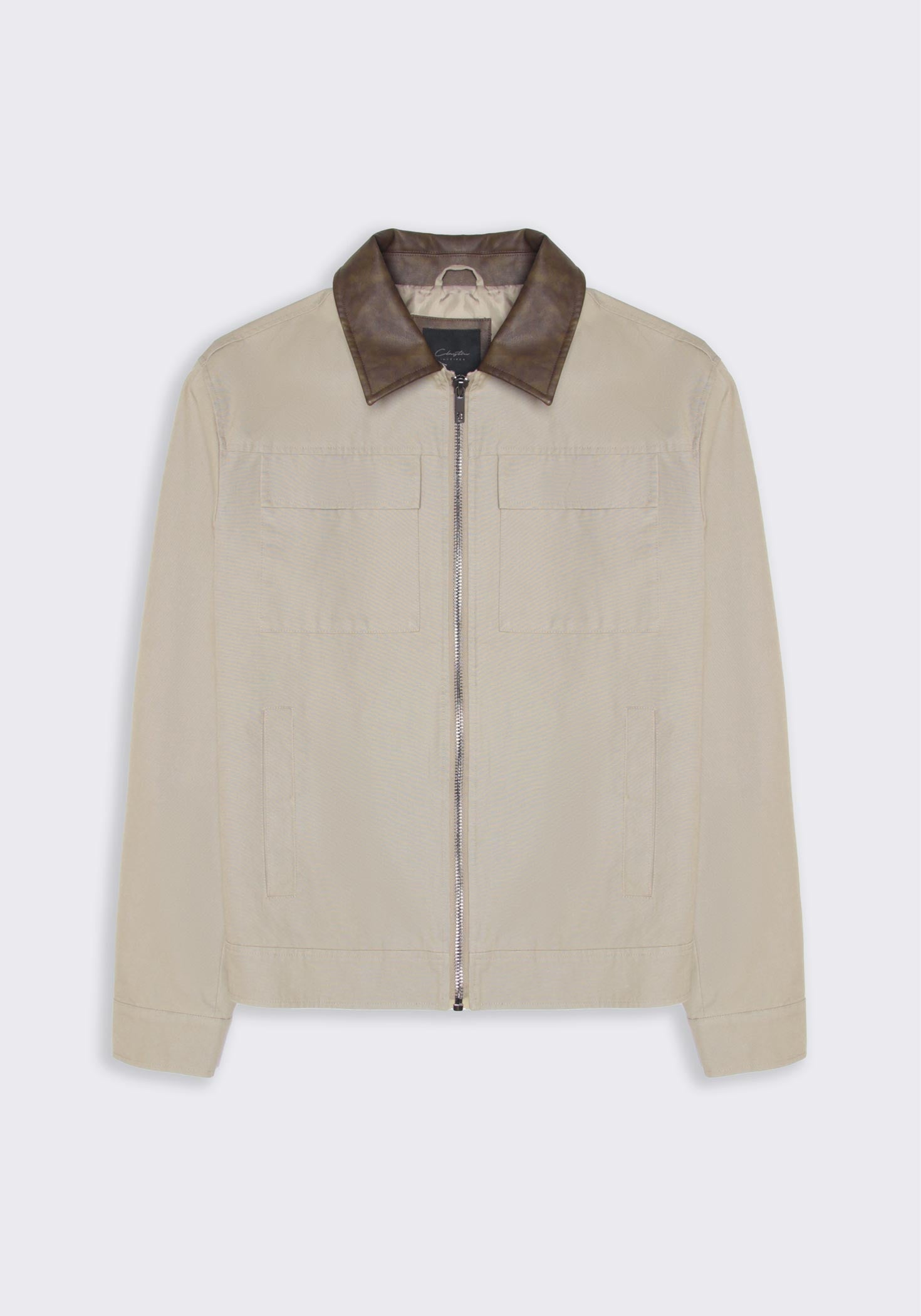 Giacca camicia in cotone|Colore:Sabbia