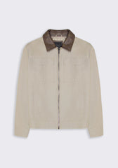 Giacca camicia in cotone|Colore:Sabbia