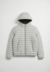 Giubbotto imbottito con cappuccio|Colore:Ghiaccio