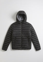 Giubbotto imbottito con cappuccio|Colore:Nero