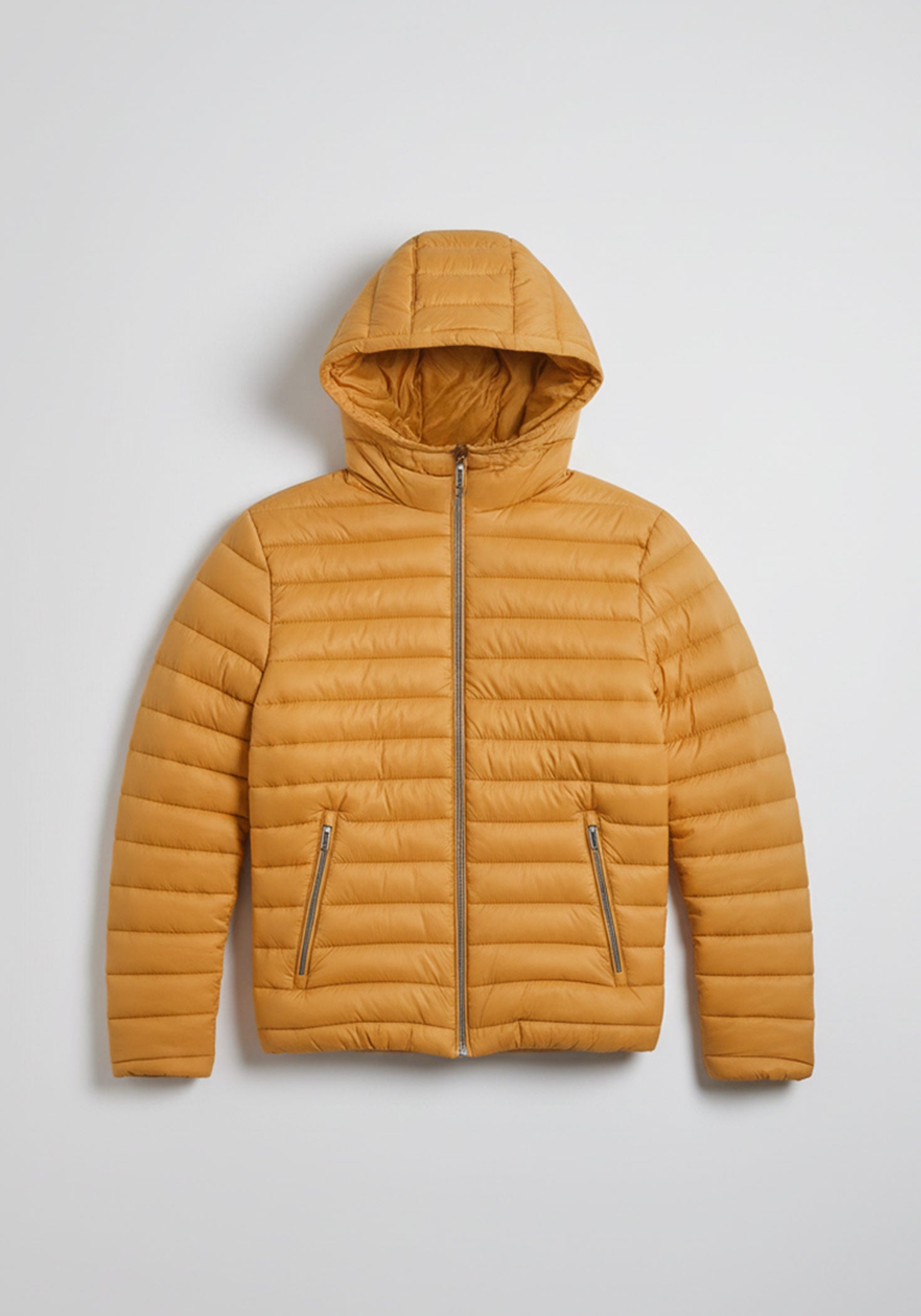 Giubbotto imbottito con cappuccio|Colore:Senape