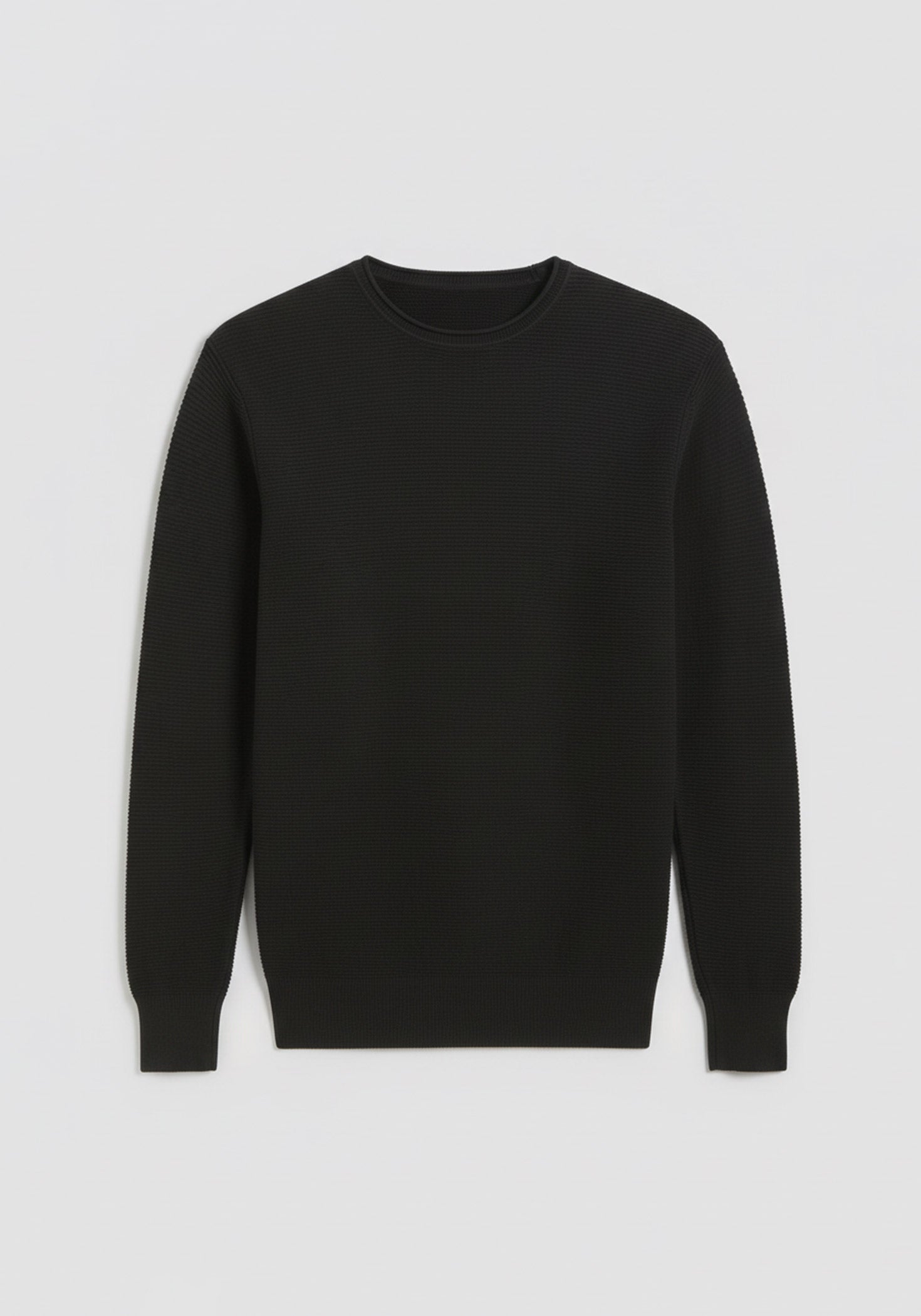 Maglia girocollo strutturato|Colore:Nero