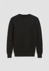 Maglia girocollo strutturato|Colore:Nero