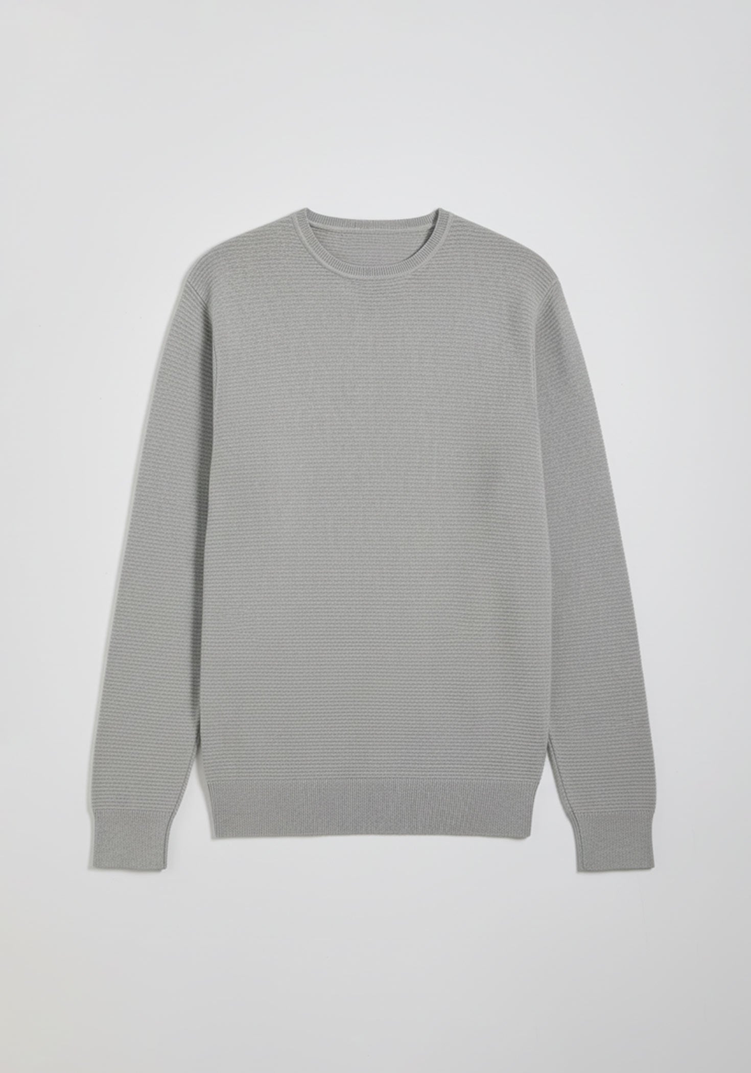 Maglia girocollo in cotone|Colore:Grigio melange