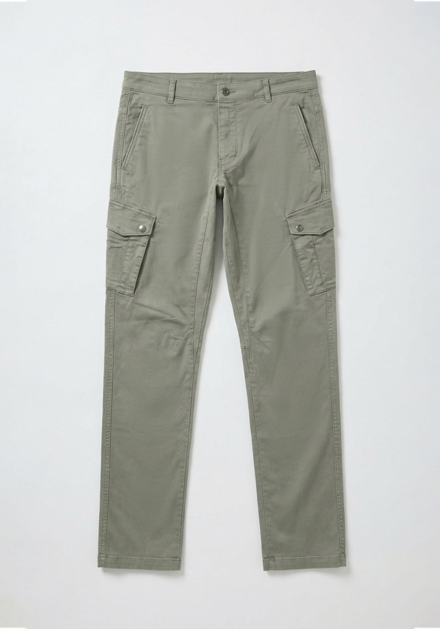 Pantaloni cargo in cotone|Colore:Salvia
