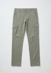 Pantaloni cargo in cotone|Colore:Salvia
