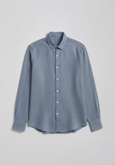 Camicia 100% lino|Colore:Ciano