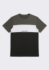 T-shirt colorblock|Colore:Verde bosco