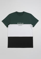 T-shirt colorblock|Colore:Petrolio
