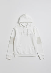 Felpa con cappuccio con stampa a rilievo|Colore:Off white