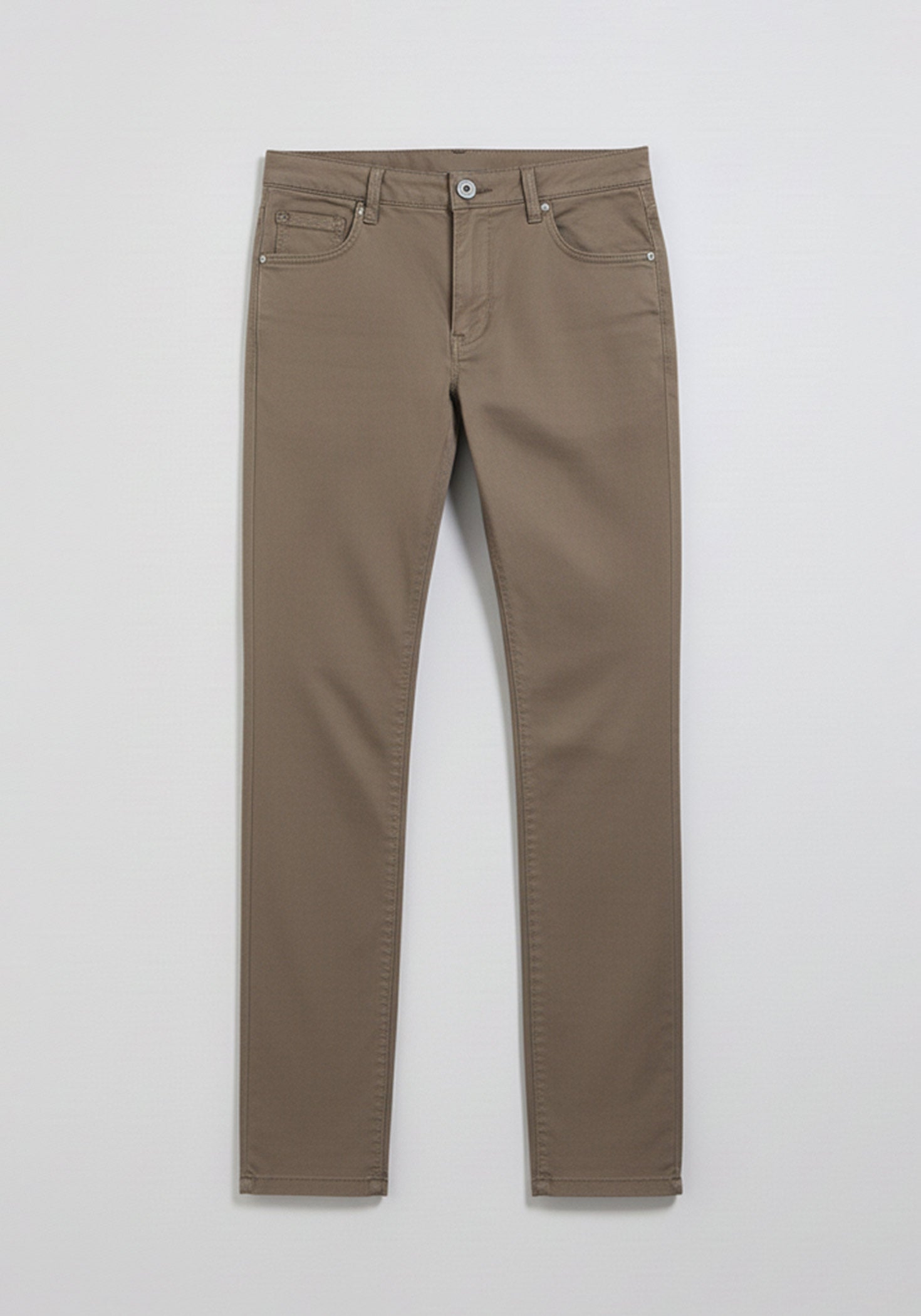 Pantaloni cinque tasche in cotone|Colore:Fango