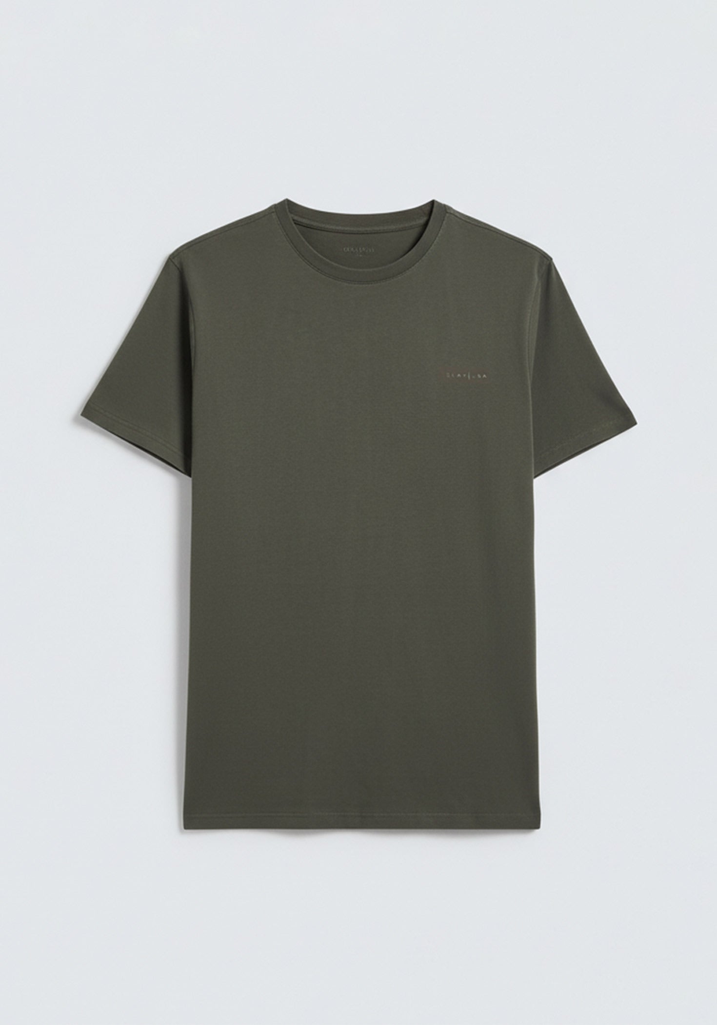 T-shirt elastica con stampa|Colore:Verde bosco